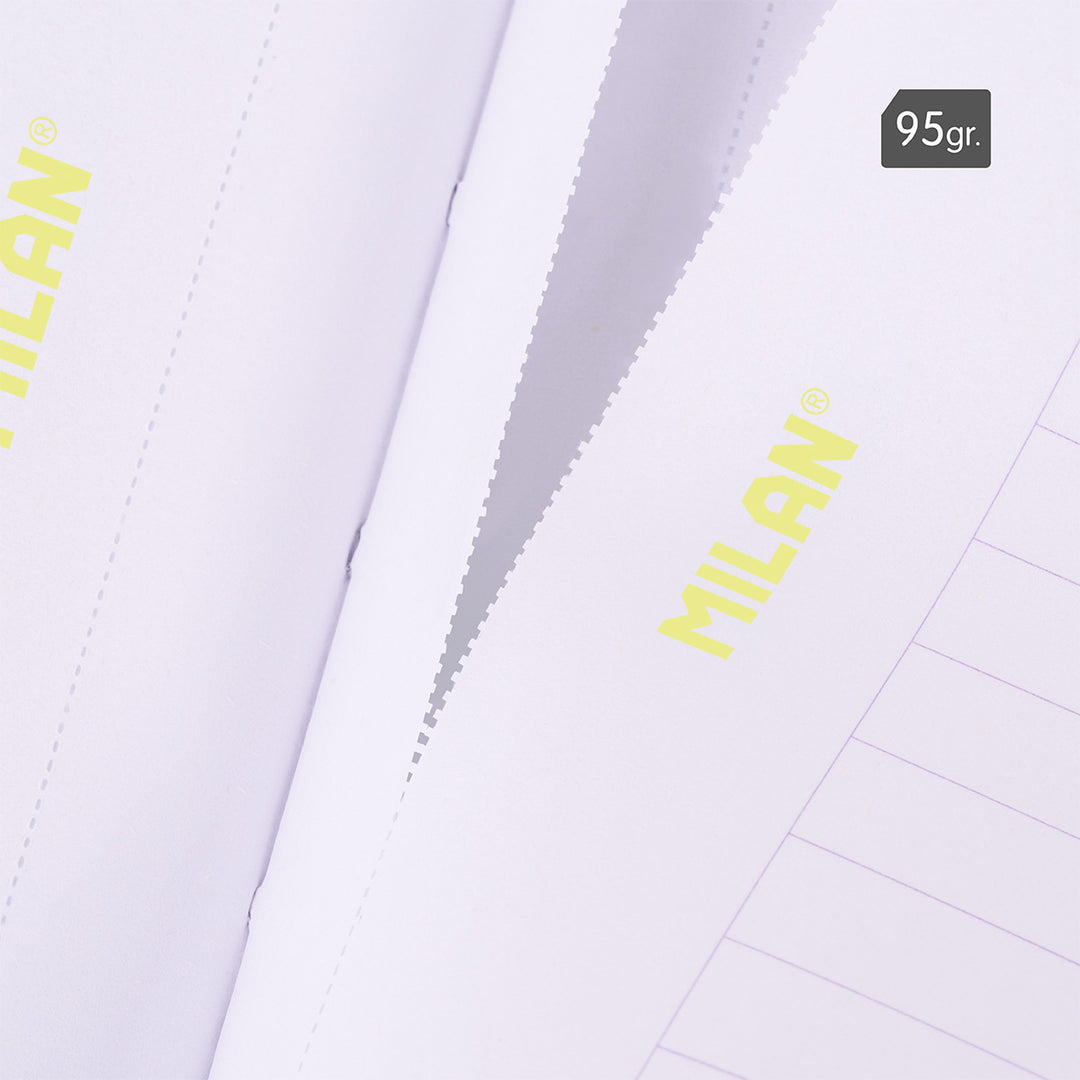 MILAN Sunset - Pack 3 Libretas A4 Encoladas. Papel Pautado 48 Hojas 95gr Amarillo