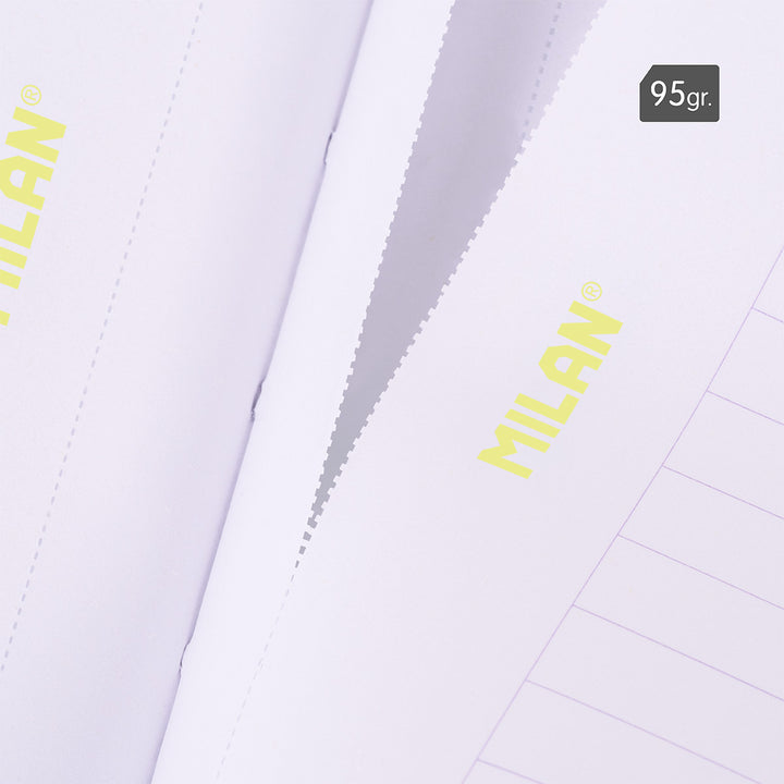 MILAN Sunset - Pack 3 Libretas A4 Encoladas. Papel Pautado 48 Hojas 95gr Amarillo