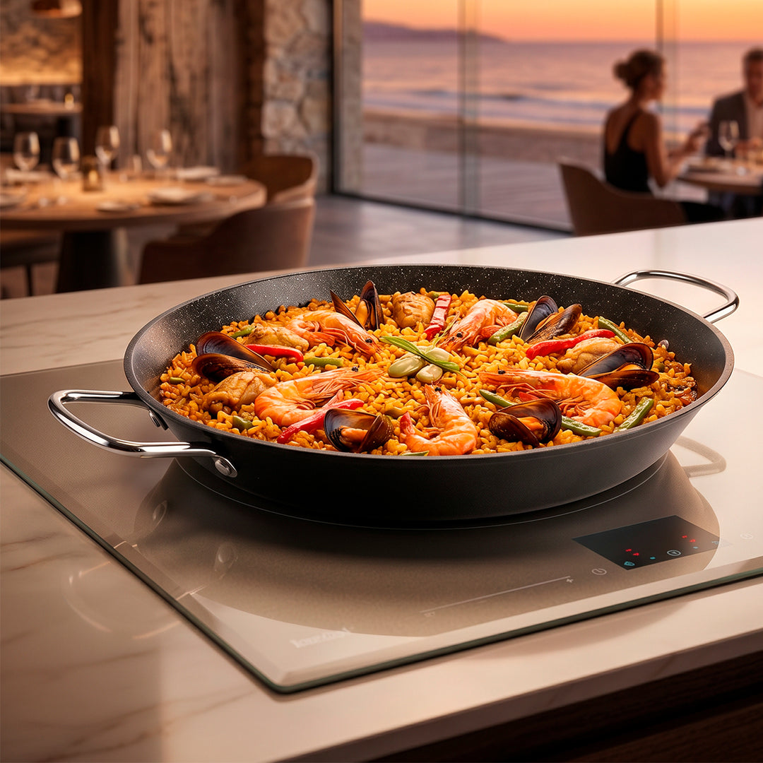 IBILI Quarzo - Paellera Antiadherente Ceramic PPG Fusion Pro Titanium Apta Inducción