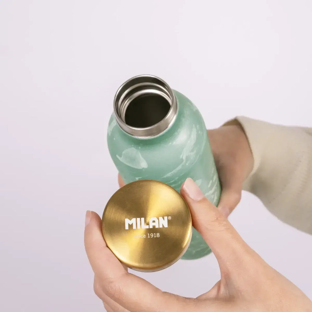 MILAN Lava - Botella Térmica Reutilizable 0.6L en Acero Inoxidable. Verde