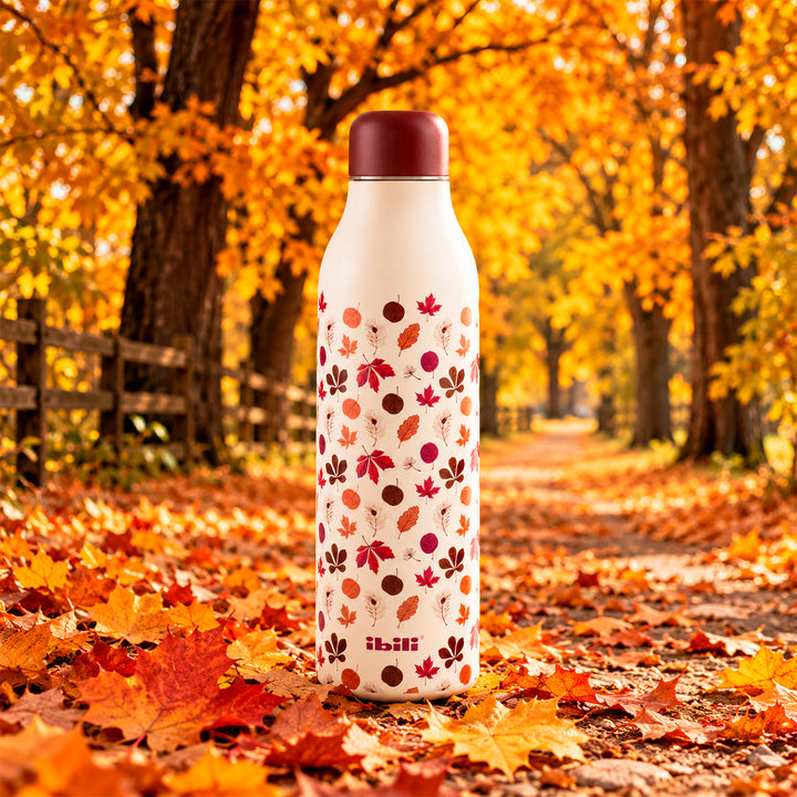 IBILI Smart - Botella Térmica de 0.5L en Acero Inoxidable de Doble Pared. Udazken Otoño