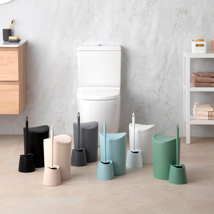 TATAY Standard - Escobilla de Baño en Plástico de Cerdas Negras con Soporte.