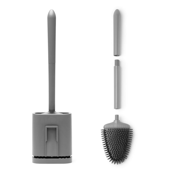 TATAY - Escobilla de Baño en Silicona. Flexible, de Secado Rápido y Antiolor. Gris Stone