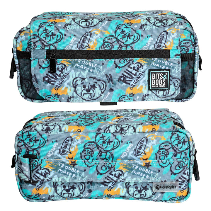 ColePack Design - Estuche Triple de 3 Cremalleras con Material Escolar Incluido. Bear