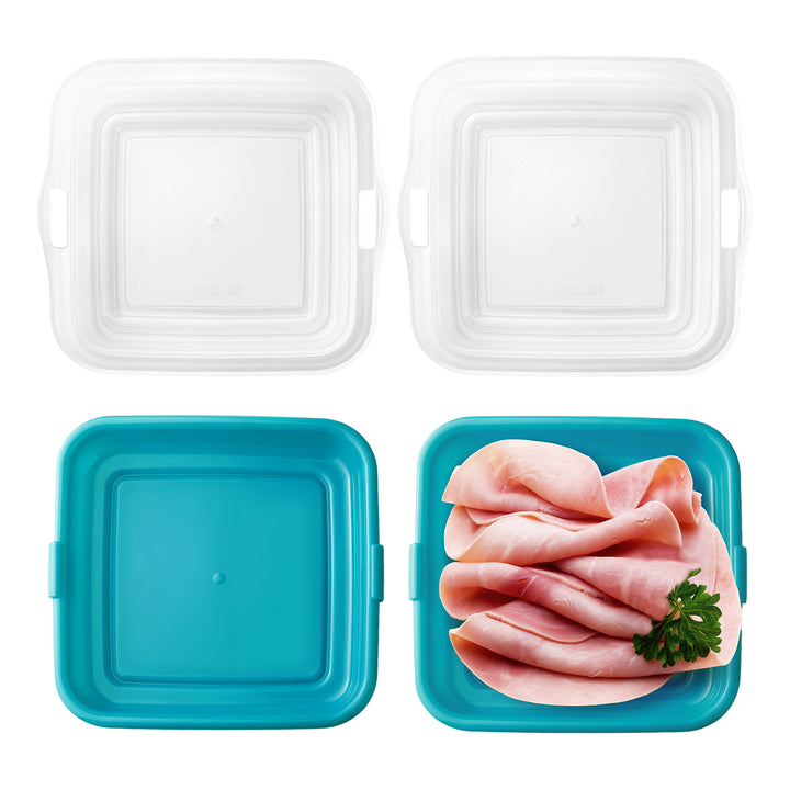 IBILI Deli - Lote de 3 Porta Alimentos para Sándwichs, Embutidos y Quesos. Beget Multicolor