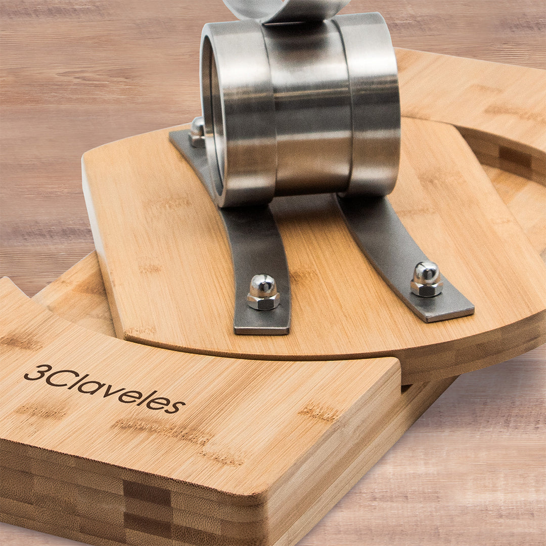 3 Claveles 01742 - Soporte Jamonero Basculante 360º y Kit de Corte Profesional Uniblock