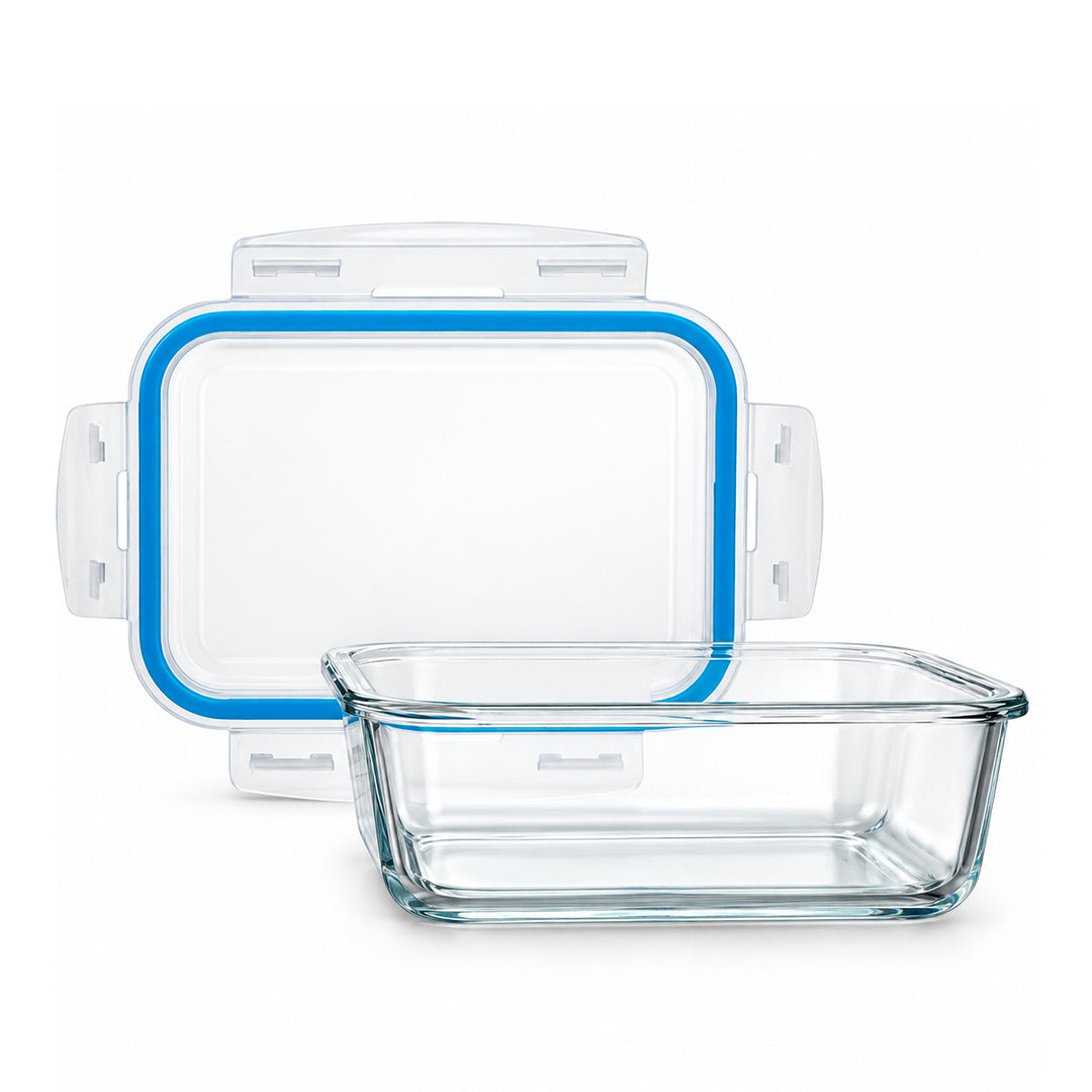 IBILI Eco - Set de 5 Recipientes Multiformato en Vidrio Templado. Aptos Microondas