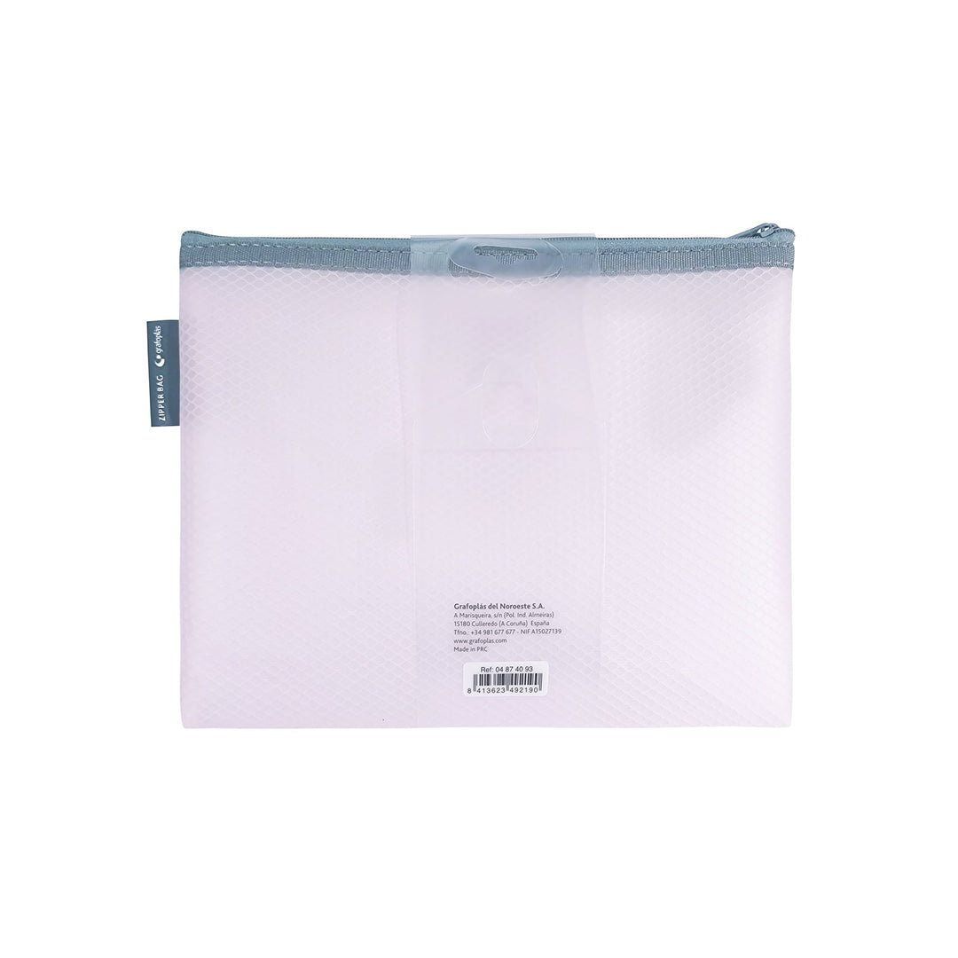 Grafoplás - Pack de 4 Bolsas Zipper con Cremallera Eva Soft Multiusos. Rosa Soft