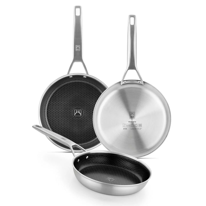 BRA Hybrid Cell - Sartén de Acero Inoxidable con Triple Fondo Difusor. Apta Inducción