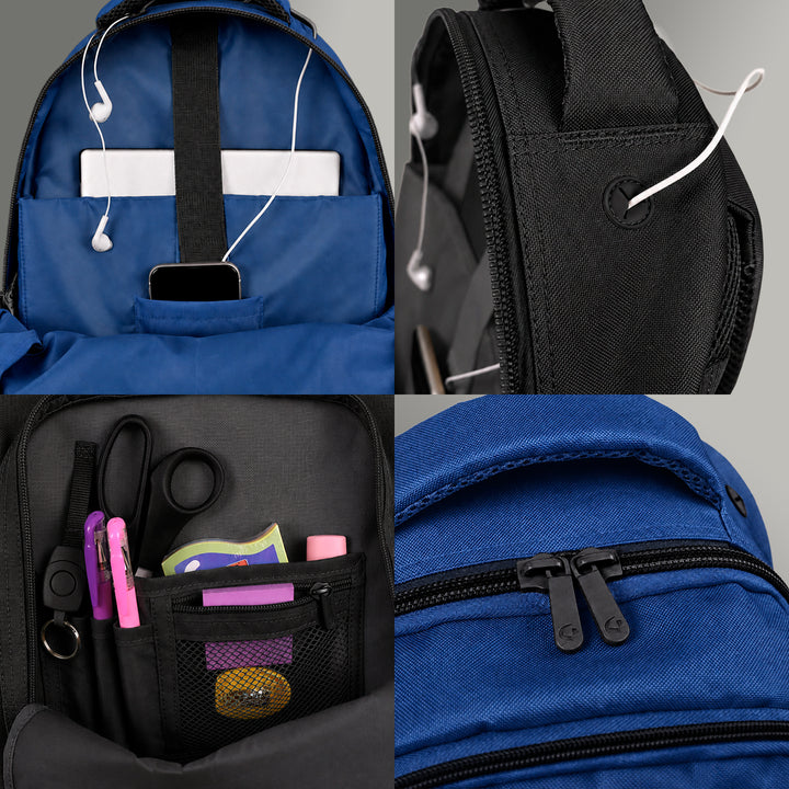 Grafoplás - Mochila Escolar 3 Cremalleras con Divisor Portátil y Adaptable Carrito