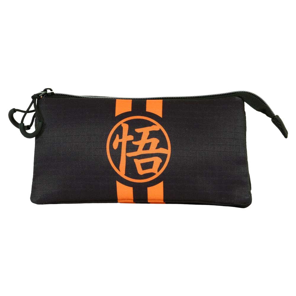 DRAGON BALL Lining Ball - Estuche Escolar Triple Portatodo con 2 Cremalleras. Negro