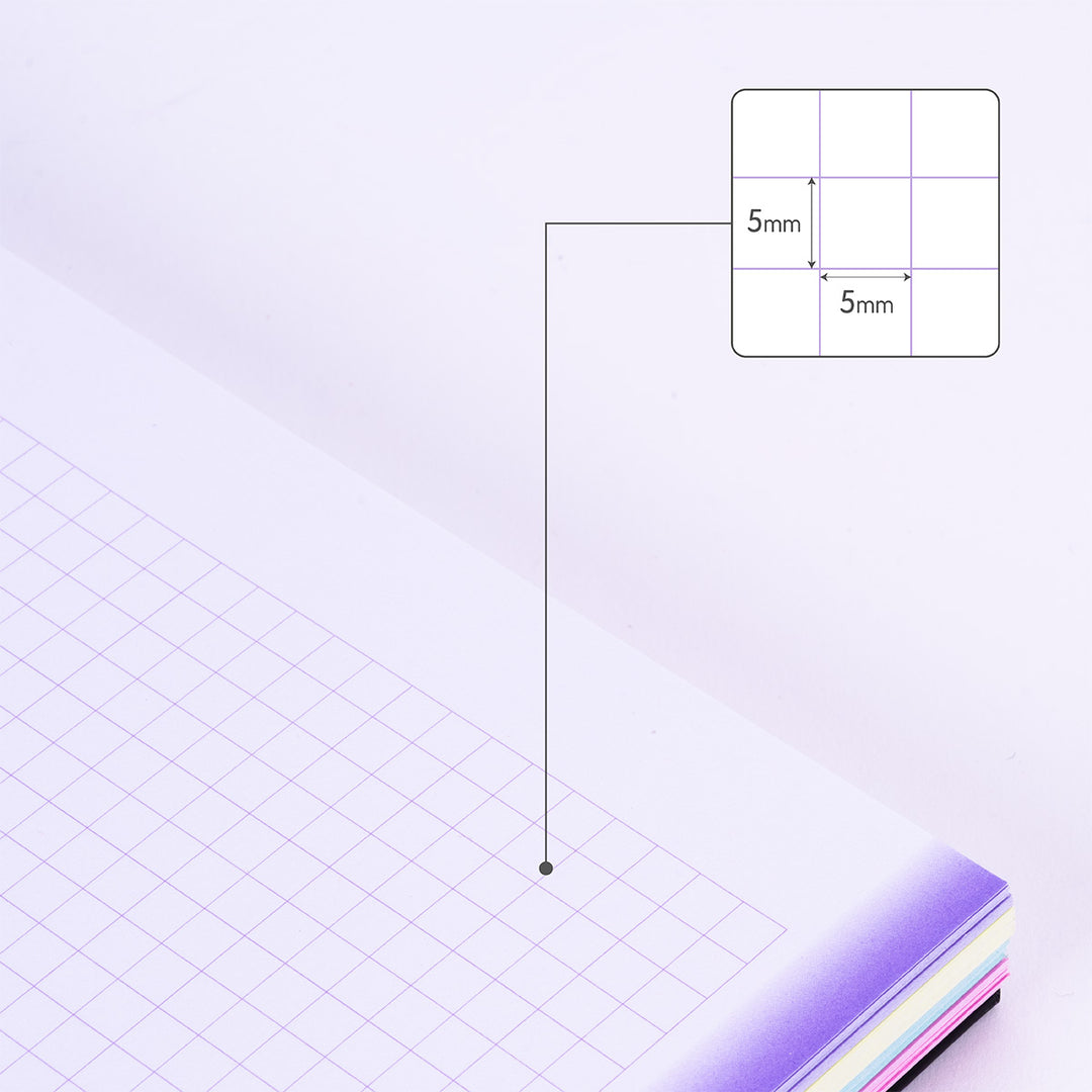 MILAN Sunset - Pack 3 Cuadernos A4 Espiral y Tapa Dura. Papel Cuadriculado 90 Hojas 95gr