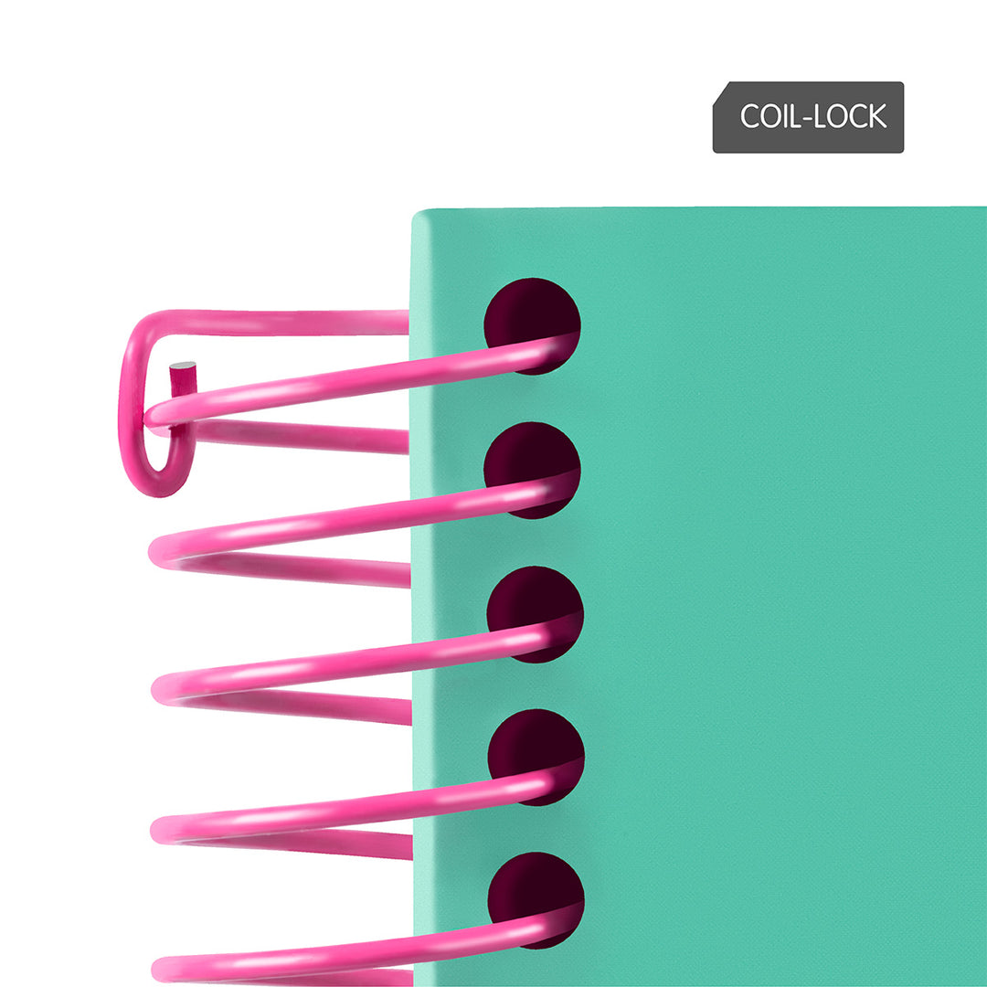 MILAN Sunset - Pack 3 Cuadernos A4 Espiral y Tapa Dura. Papel Cuadriculado 90 Hojas 95gr Lila