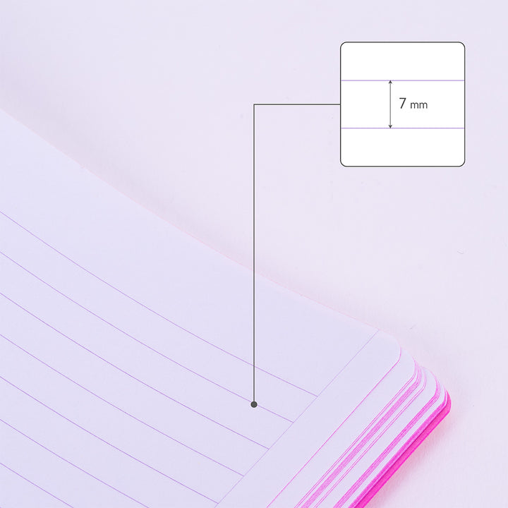 MILAN Sunset - Pack 3 Libretas A4 Encoladas. Papel Pautado 48 Hojas 95gr Rosa