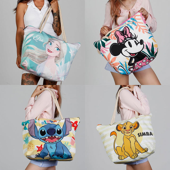 KARACTERMANIA - Bolsa de Playa Soleil con Neceser de Regalo. Frozen 2 Summer