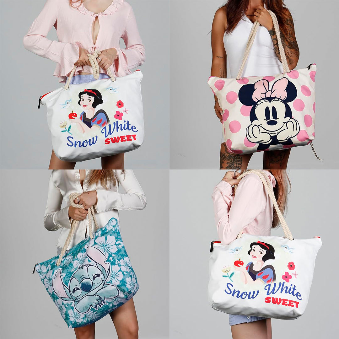 KARACTERMANIA - Bolsa de Playa Soleil con Neceser de Regalo. Minnie Mouse Dots