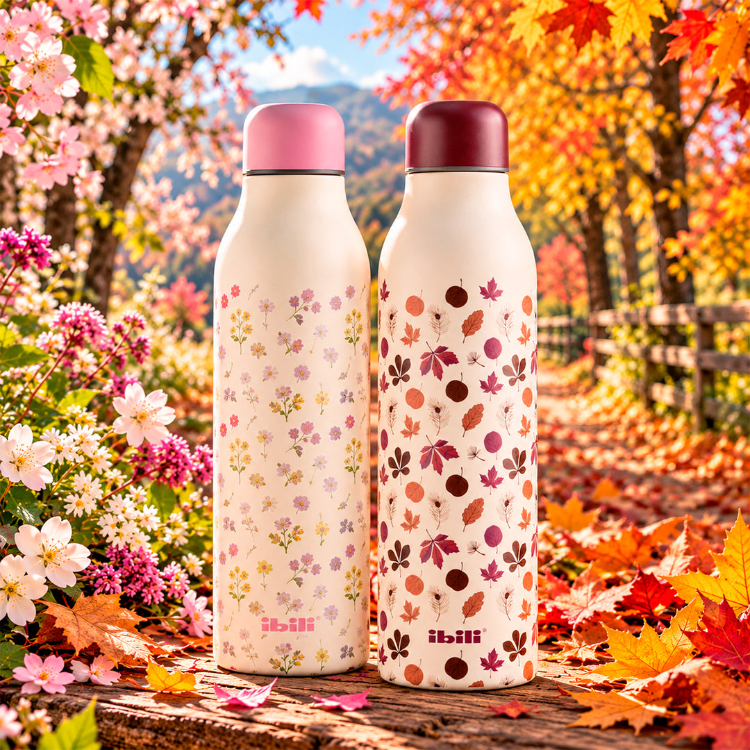 IBILI Smart - Botella Térmica de 0.5L en Acero Inoxidable de Doble Pared. Udazken Otoño