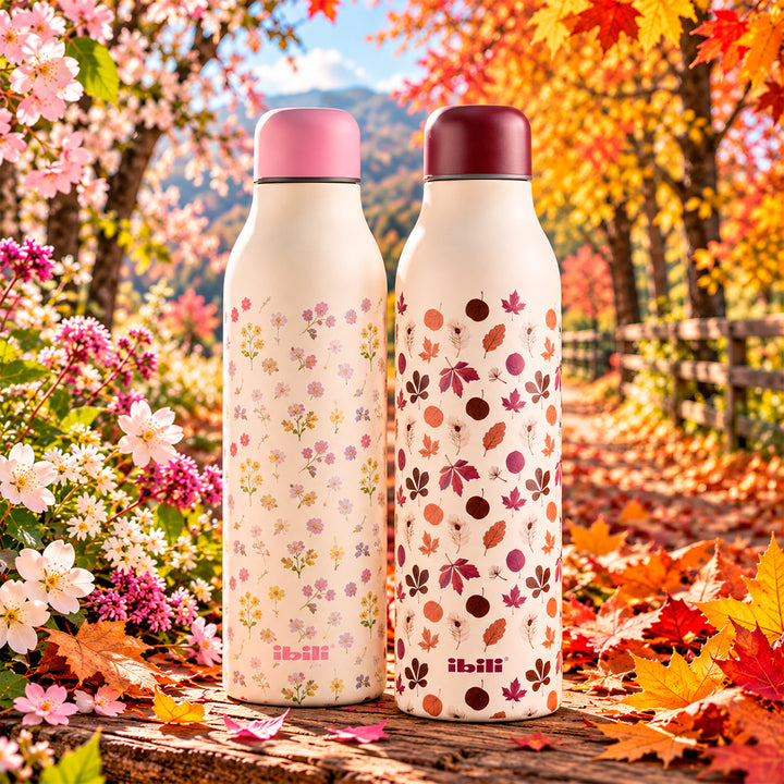 IBILI Smart - Botella Térmica de 0.5L en Acero Inoxidable de Doble Pared. Udaberri Primavera