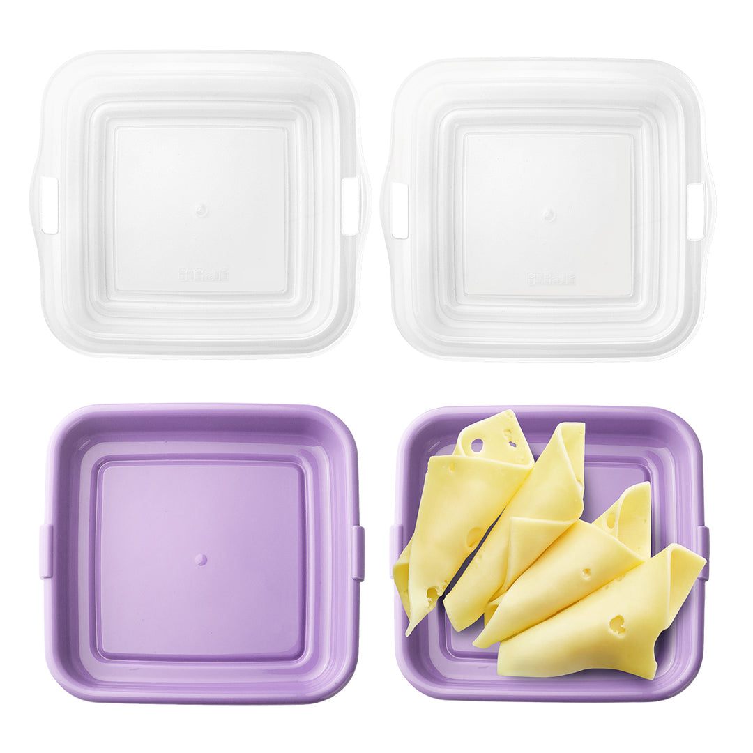 IBILI Deli - Lote de 3 Porta Alimentos para Sándwichs, Embutidos y Quesos. Beget Multicolor