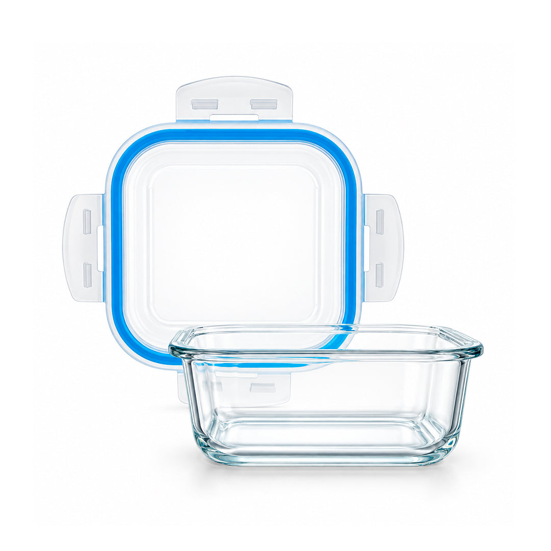 IBILI Eco - Set de 5 Recipientes Multiformato en Vidrio Templado. Aptos Microondas