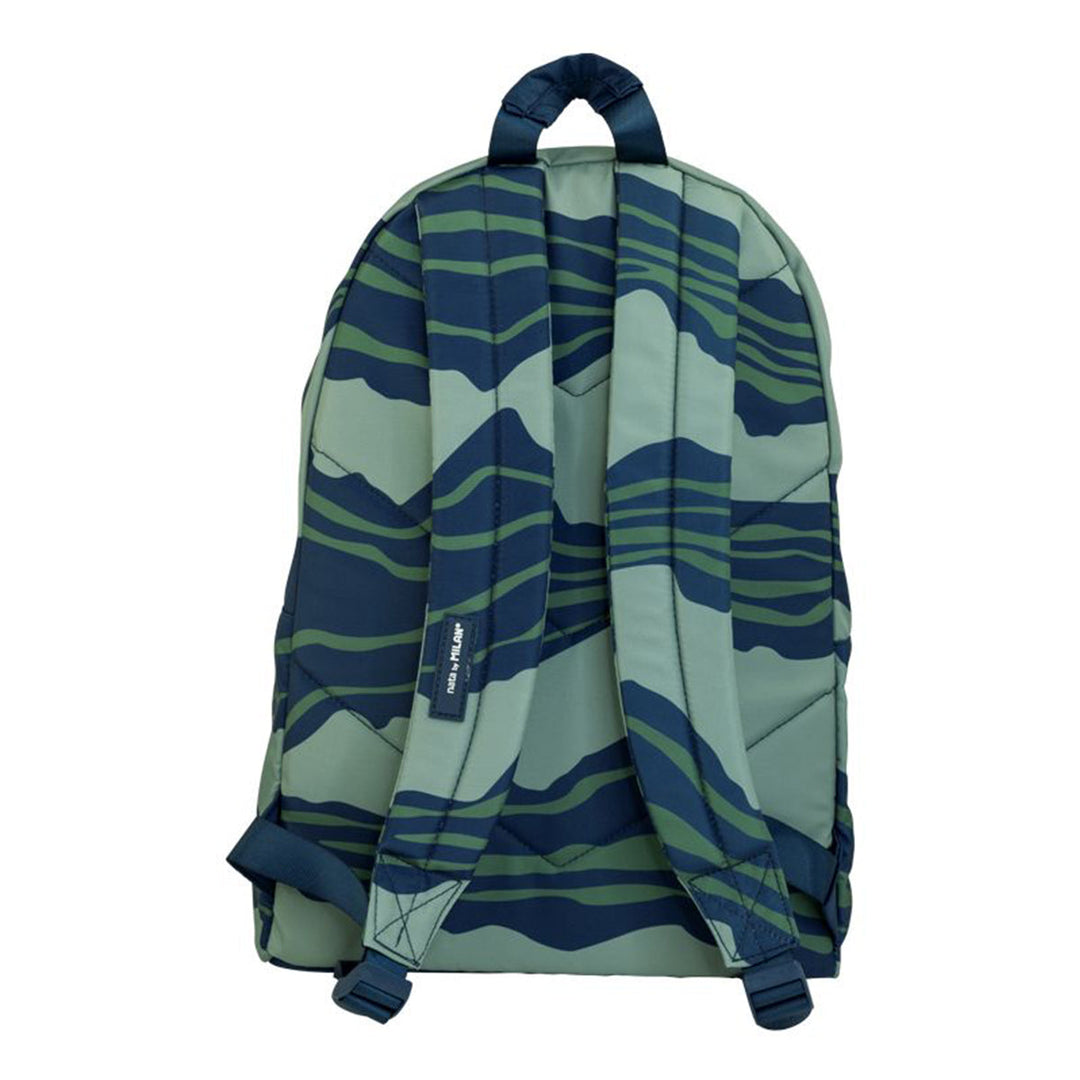 MILAN Melt -  Mochila Escolar 2 Cremalleras con Divisor para Portátil. Capacidad 20L. Verde