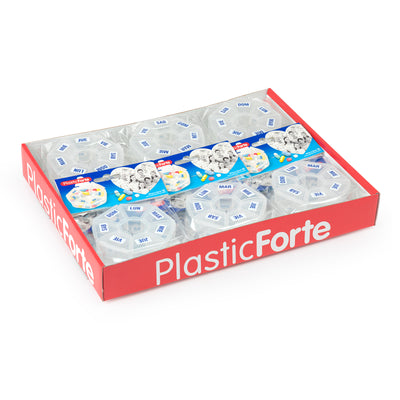 Plastic Forte Hepta - Juego de 2 Pastilleros Semanales Nº 10 Hexagonales