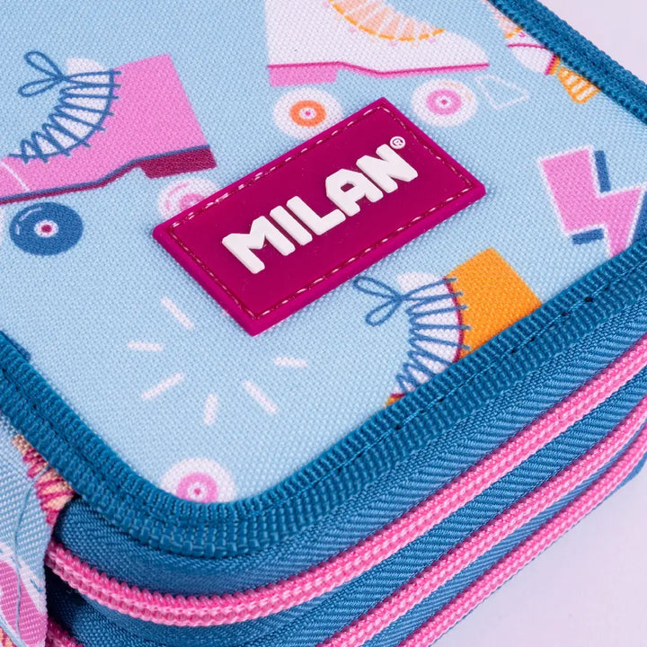 MILAN - Plumier de 3 Pisos con Contenido de 49 Piezas de Material Escolar. Roller 2