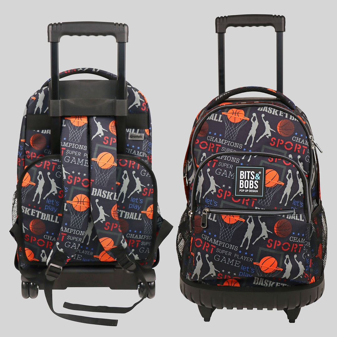 Grafoplás Design - Mochila Escolar 3 Cremalleras y Carrito Integrado. Acolchada. Match