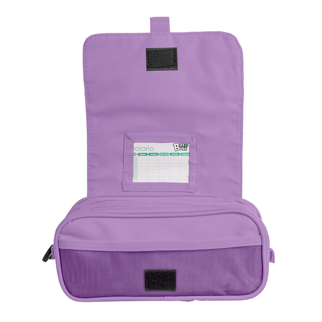 ColePack EcoBB - Estuche Triple de 3 Cremalleras con Material Escolar Incluido. Amarillo