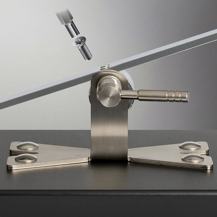 BELLO Aneto - Soporte Jamonero Basculante DM Acero Inoxidable Cabezal Giratorio