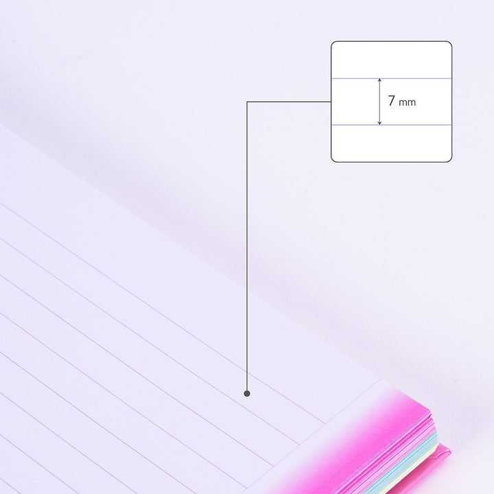 MILAN Sunset - Pack 3 Cuadernos A4 Espiral y Tapa Dura. Papel Pautado 90 Hojas 95gr Rosa