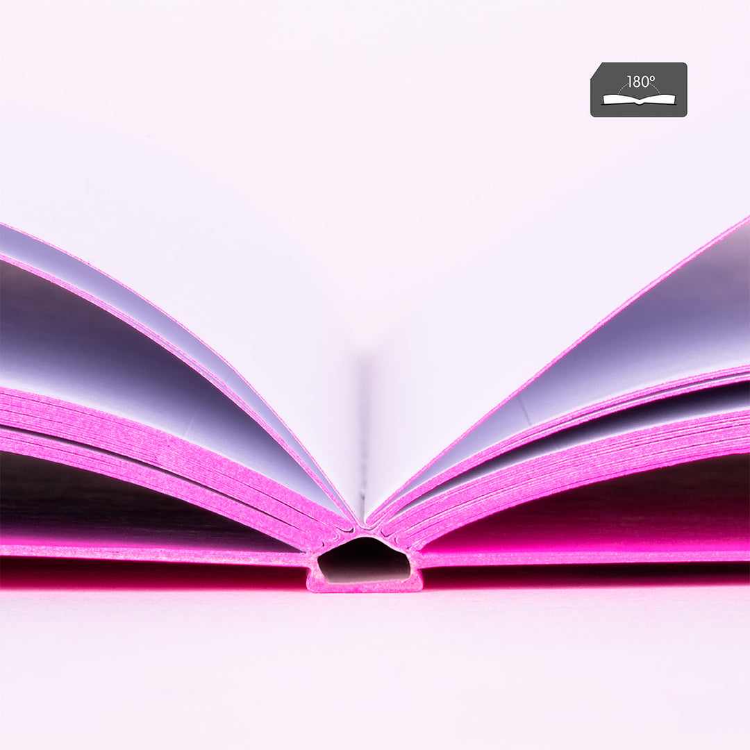 MILAN Sunset - Pack 3 Libretas A4 Encoladas. Papel Pautado 48 Hojas 95gr Rosa