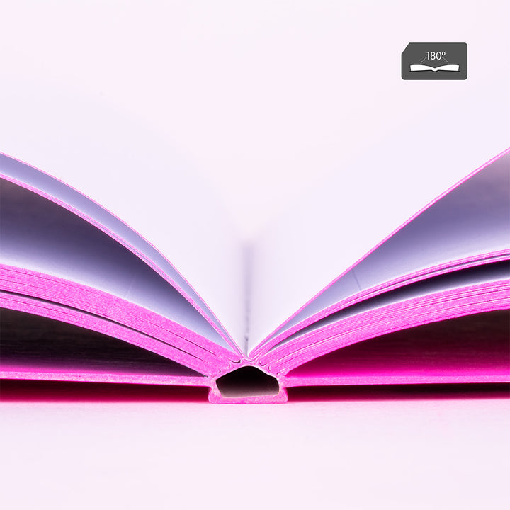 MILAN Sunset - Pack 3 Libretas A4 Encoladas. Papel Cuadriculado 48 Hojas 95gr Rosa