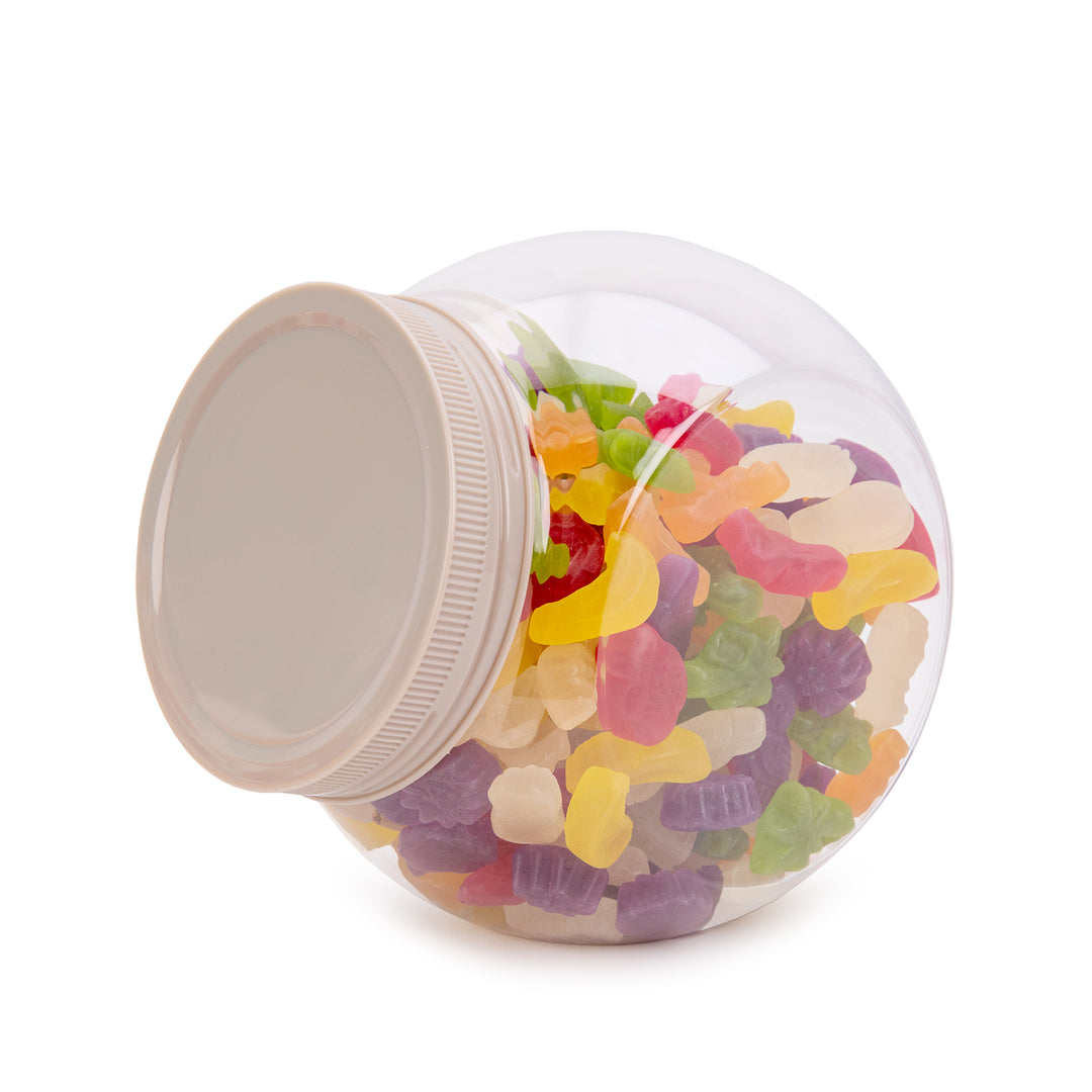 Plastic Forte Candy - Juego de 2 Botes para Golosinas 1L con 2 Posiciones. Rosa