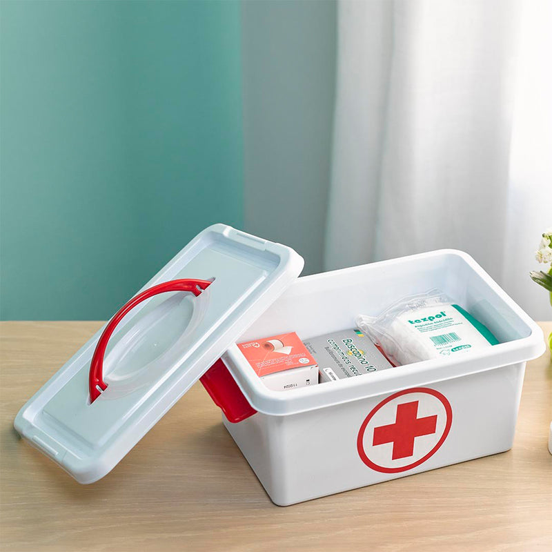 Plastic Forte - Caja Botiquín Multiusos con Asa y Símbolo Cruz Roja. B –  PracticDomus