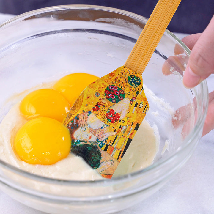 JAVIER Gaudí - Espátula para Cocina y Repostería en Silicona con Mango de Bambú