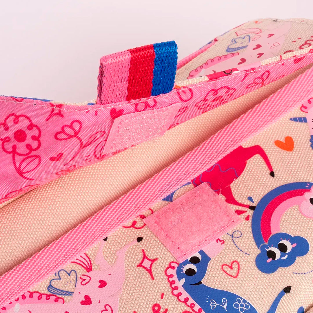 Milan Flowicorn - Estuche Portatodo Triple con Cuatro Cremalleras para Material Escolar