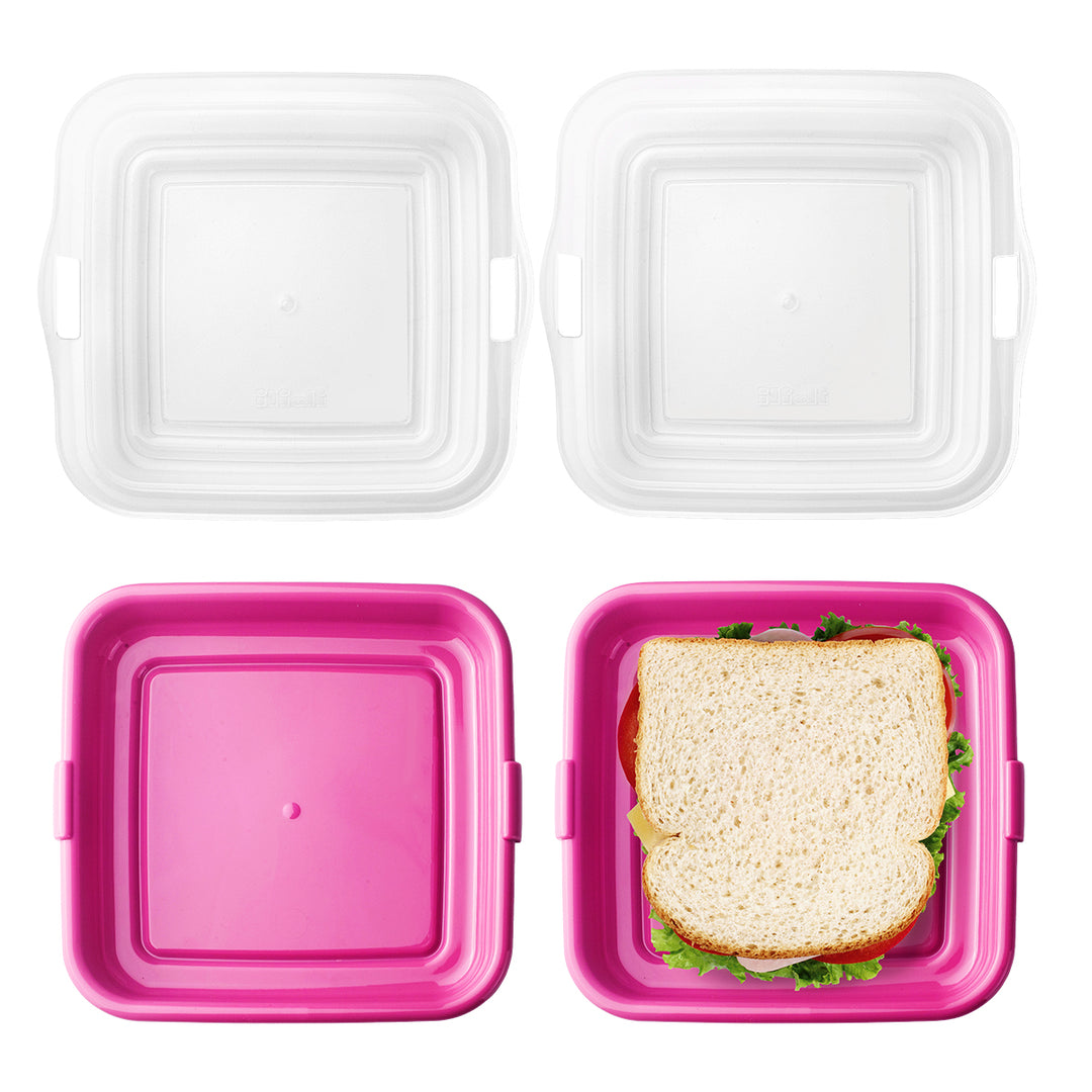 IBILI Deli - Lote de 3 Porta Alimentos para Sándwichs, Embutidos y Quesos. Beget Multicolor