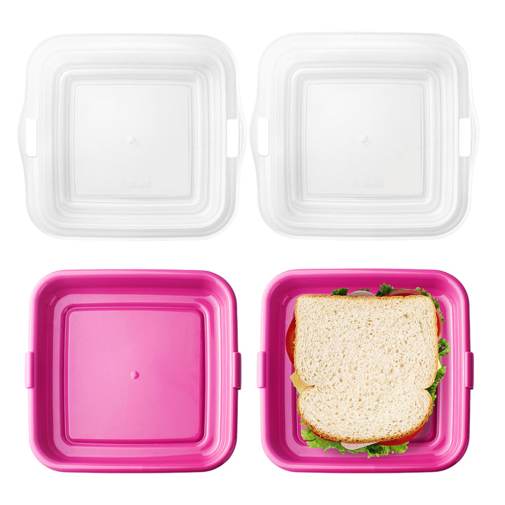 IBILI Deli - Lote de 3 Porta Alimentos para Sándwichs, Embutidos y Quesos. Beget Multicolor