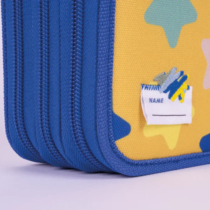 MILAN - Plumier de 3 Pisos con Contenido de 49 Piezas de Material Escolar. Blue Odyssey