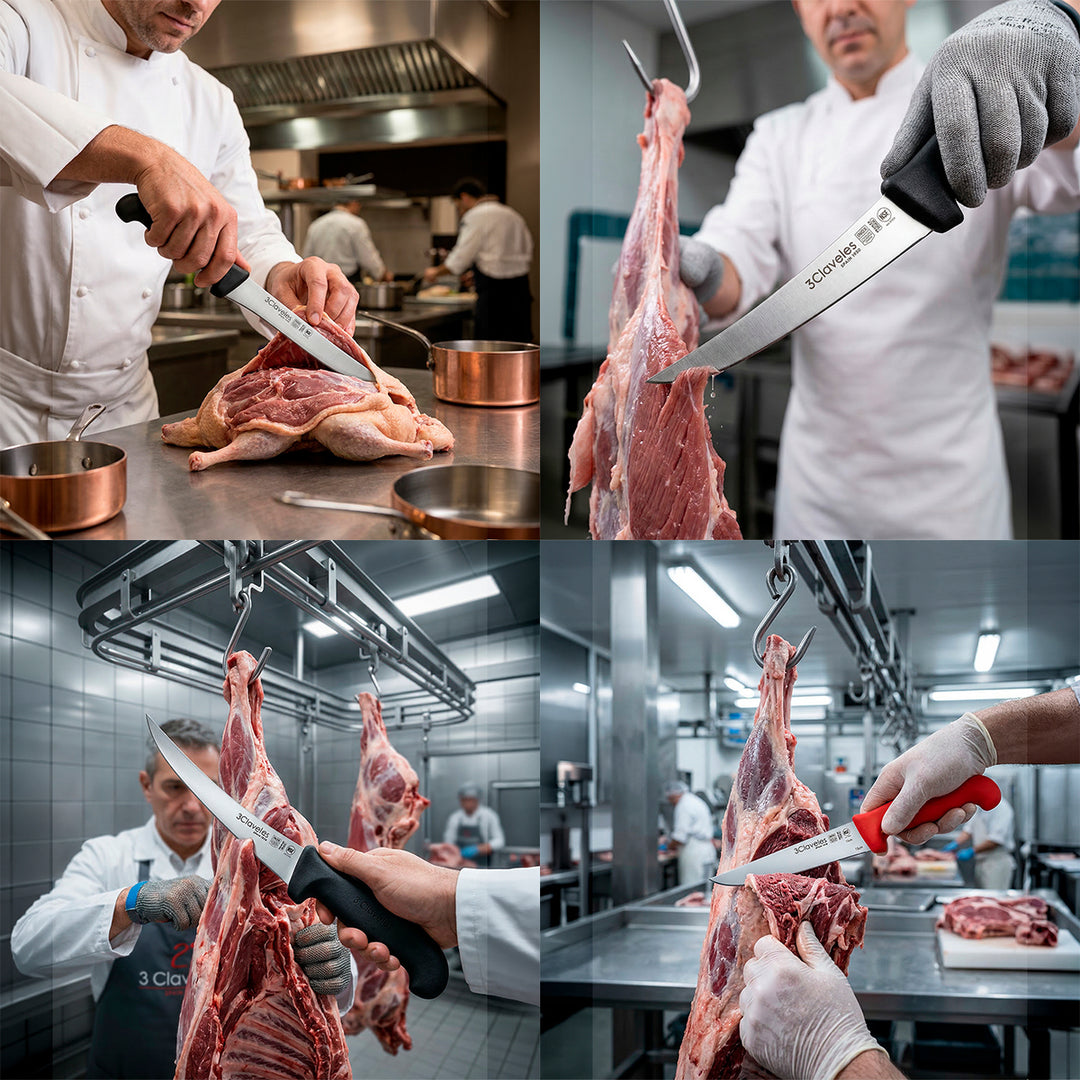 3 Claveles Proflex Max - Cuchillo Profesional Deshuesador Ergonomico NSF