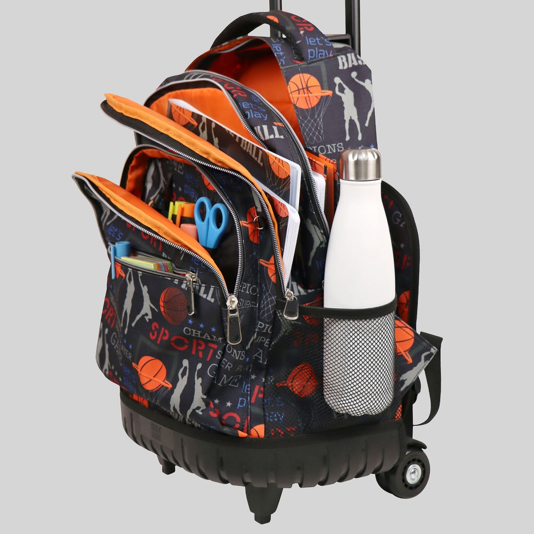 Grafoplás Design - Mochila Escolar 3 Cremalleras y Carrito Integrado. Acolchada. Mafalda Baby Cart