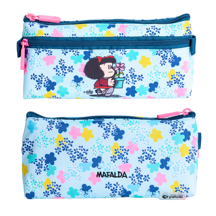 Multimedia: Grafoplás - Estuche Portatodo Plano con 2 Cremalleras de Fácil Apertura. Mafalda Lively
