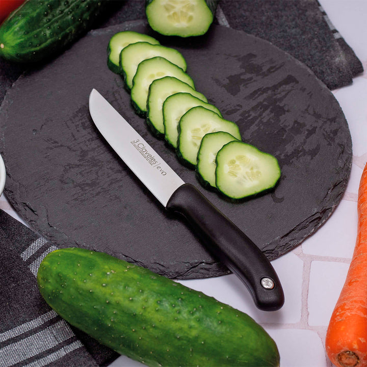 3 Claveles EVO - Cuchillo de Verduras 9 cm Acero Inoxidable Mango Polipropileno