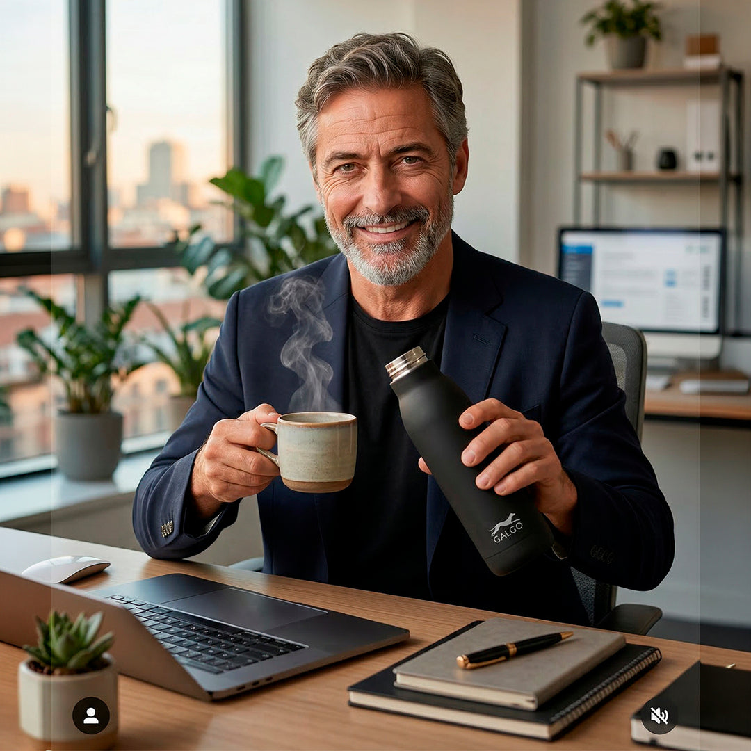 Grafoplas Galgo - Botella Térmica Reutilizable de 0.54L con Interior Cerámico. Verde