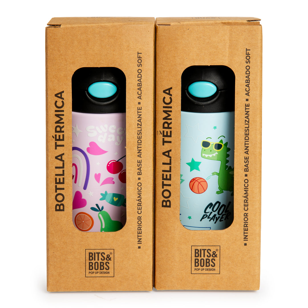 Grafoplas Kids - Botella Térmica Reutilizable de 0.38L Acero con Interior Cerámico