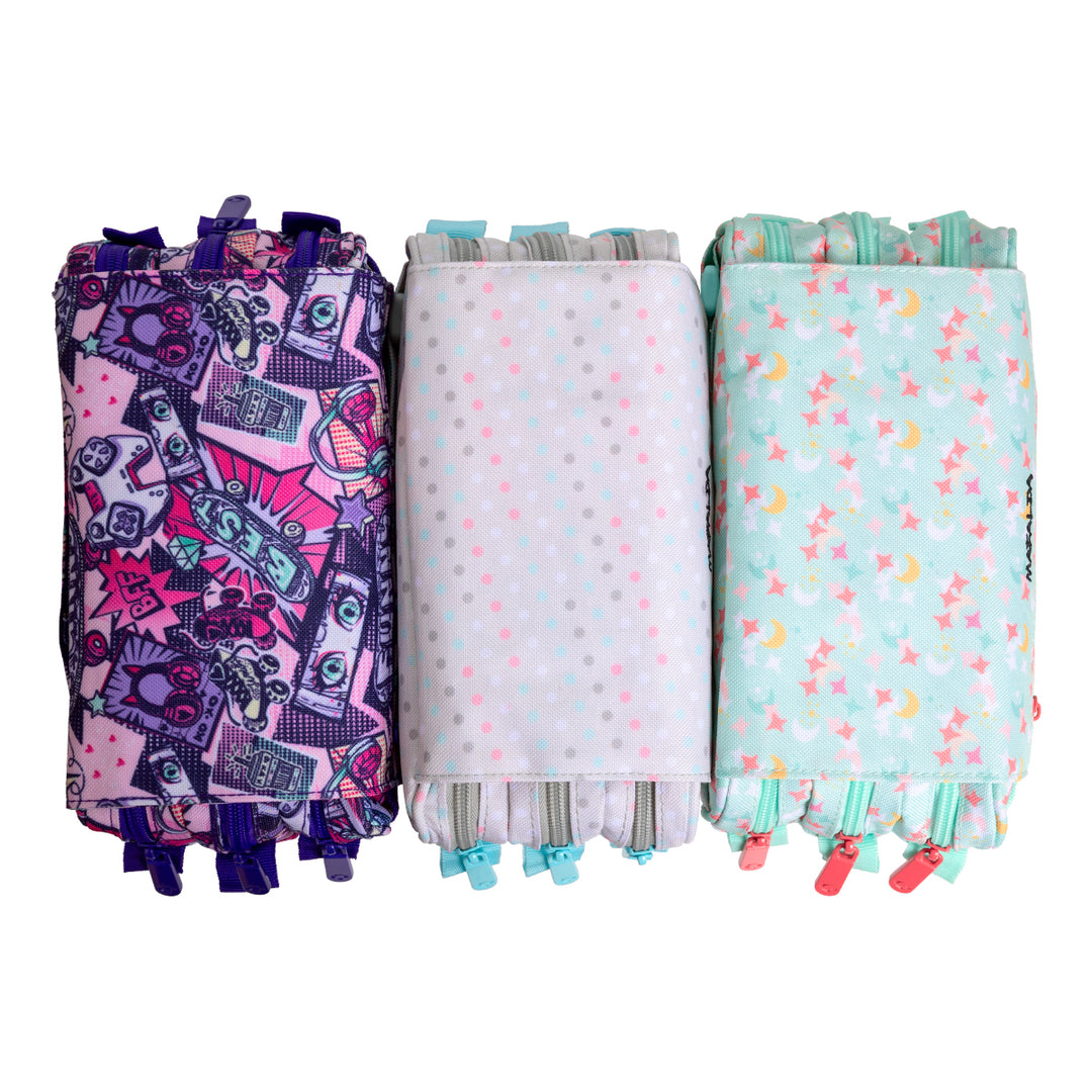 ColePack EcoDes - Estuche Triple de 3 Cremalleras con Material Escolar Incluido. Mafalda Bird
