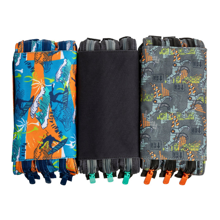 ColePack EcoDes - Estuche Triple de 3 Cremalleras con Material Escolar Incluido. Hawaii