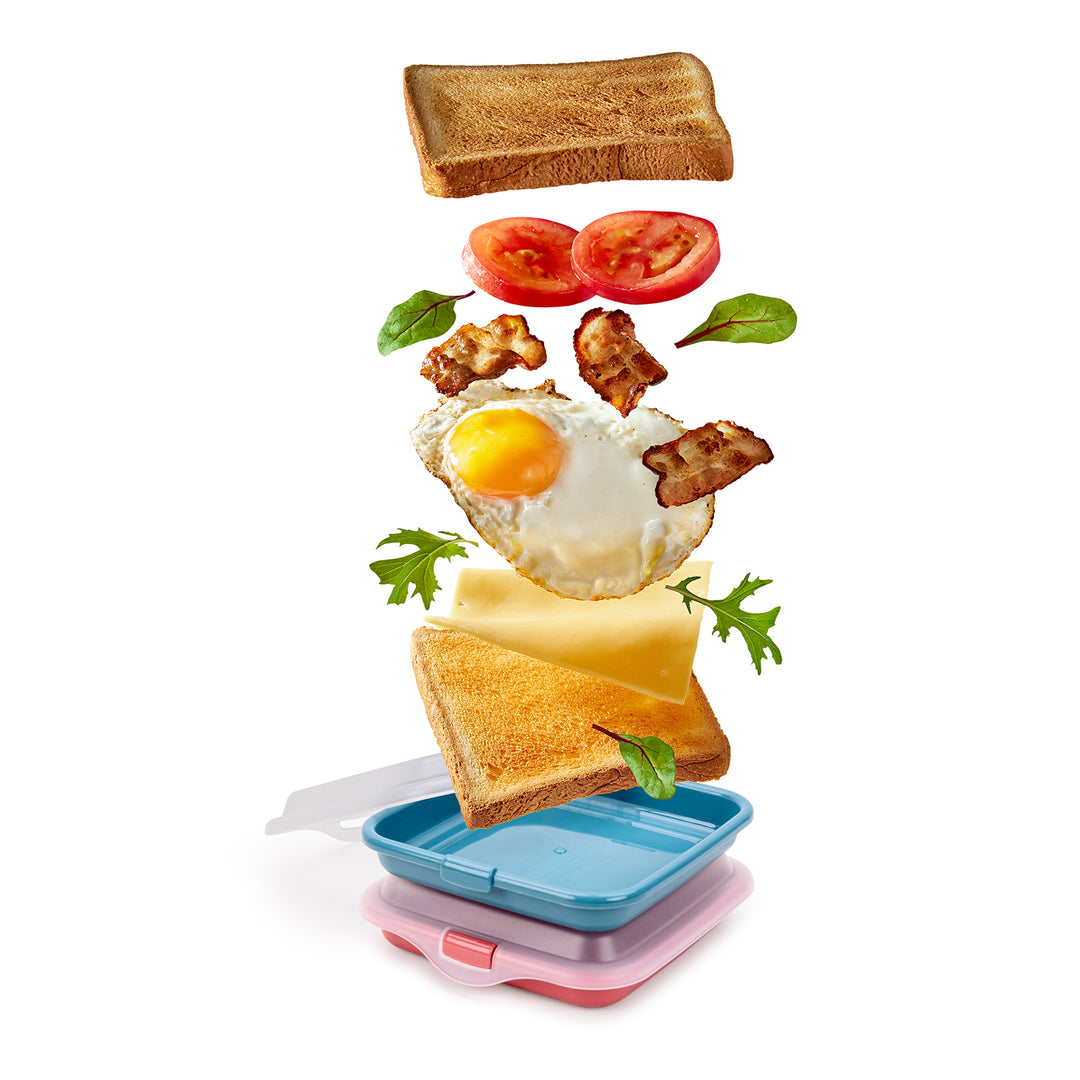 IBILI Deli - Lote de 3 Porta Alimentos para Sándwichs, Embutidos y Quesos. Beget Multicolor