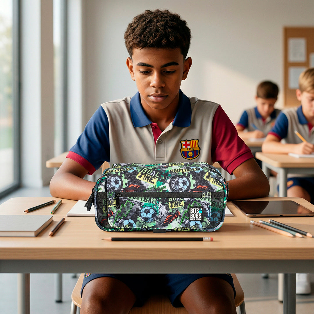 Grafoplás Design - Estuche Portatodo Triple con Solapa para Material Escolar